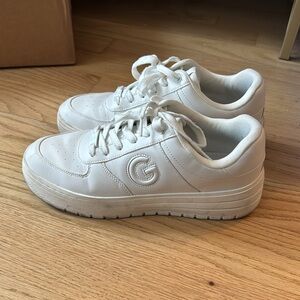 Guess size 11 white platform sneakers